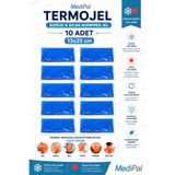 MediPal Termojel Soğuk Sıcak Jel Kompres 10'lu Set – 10 Adet 13x25 cm – Tekrar Kullanılabilir Buz Jeli - Cold Pack
