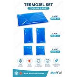 MediPal Termojel Soğuk Sıcak Jel Kompres Seti 5'li – 1 Adet 25x35 cm + 2 Adet 13x25 cm + 2 Adet 13x13 cm – Tekrar Kullanılabilir Buz Jeli - Cold Pack Set