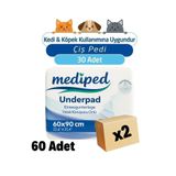 Mediped Hasta Alt Açma Yatak Koruyucu Örtü 60*90cm 60 Adet (2PK*30)