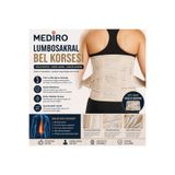 MEDİRO Lumbosakral Bel Korsesi – Fıtık ve İçin Güçlü Destek – Çift Bantlı Ortopedik Korse