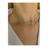 Medisa Jewelry Altın Kaplama Su Yolu Zirkon Taşlı Baget Kolye Altın Rengi