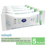 Mediseptik Antibakteriyel Perine Bölgesi Temizleme Havlusu 50 li x 5 adet