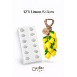 Medita Craft Yaprak Detaylı LİMON Silikon Kalıbı 12 Lİ