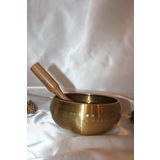 Meditasyon Çanı Tibet Çanağı Pirinç Kaplama 7 Element 16 cm