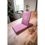 Meditasyon Sandalyesi, Backjack, Sırt Destekli Yer Minderi, Ohm Baskılı Meditasyon Sandalyesi (FUşya)
