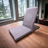 Meditasyon Sandalyesi, Backjack, Sırt Destekli Yer Minderi, Ohm Baskılı Meditasyon Sandalyesi (Mor)