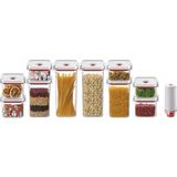 Mediterian 10 Parça Vakumlu Saklama Kabı Seti, Şeffaf ve Beyaz, Pratik ve Güvenli Saklama - 100 ml