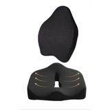 Mediterian 1+1 Anatomik Büyük Bel Sırt Yastığı ve Dik Duruş Minderi - 10 x 30 cm - 10 x 43 cm