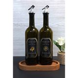 Mediterian 2'li 750 ml Cam Yağlık ve Sosluk Seti Gümüş Kapaklı Renk: Gümüş - Gold