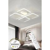 Mediterian 3 Renk Kumandalı Led Avize, Metal, 50x50, Salon ve Yatak Odası için ideal - 1 - Ahşap