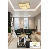 Mediterian 3 Renk LED Tavan Aydınlatma Plafonyer, Beyaz, Modern Tasarım, 3 Başlık, 2x3 Boyut - 1 - Ahşap