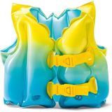 Mediterian 3+ Yaş Mavi Lagün Renkli Şişme Çocuk Deniz Yeleği 41X30 cm 3-5 Yaş - Çocuklar Için Havuz Şişme Can