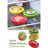 Mediterian 3'lü Renkli Meyve ve Sebze Saklama Kabı Seti, Plastik, 0-3 L, Parça Sayısı 3 - 100 ml - Şeffaf