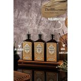 Mediterian 3'lü set: 500ML zeytinyağı, ayçiçek yağı ve sirke şişeleri, sarı renk, parlak tasarım - Ahşap - 500 ml