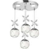 Mediterian 4'lü Krom Sarkıt Led Avize, şık ve modern aydınlatma seçeneği, metal malzeme, 35x35 cm - 1 - Ahşap