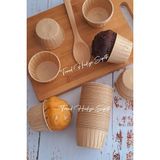 Mediterian 50'li Kek Kalıbı, Sütlü Kahve, Yağlı Kağıt, Muffin, Cupcake, Airfryer Uyumlu, Plastik, 1 Parça