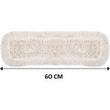 Mediterian 60 cm Zincir Örme Yedek Mop Bezi, 5'li Paket, Renk: Beyaz - Altın