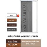 Mediterian 60 x 120 Plise Pileli Sürgülü Sineklik 0-60 x 0-120 Cm(Pencere) Pilise Sineklik Akordiyon