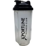 Mediterian 700 ml Siyah Sporcu Shake Şişesi, dayanıklı ve kullanışlı tasarım - Beyaz