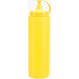 Mediterian 750 ml sarı ketçap ve mayonez şişe kapaklı sosluk seti, pratik ve şık kullanım - Ahşap