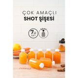 Mediterian 7'li 50ml Zencefil Cam Mini Şişe, Koku ve Süs İçin, Plastik Kapak, Şeffaf, 5000+ Parça - Altın - 1 - 1,3 lt