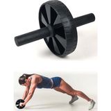 Mediterian Ab Wheel Roller Mekik Egzersiz Tekerleği 180x40mm Siyah Ga048
