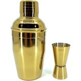 Mediterian Altın Renkli 350 ml Kokteyl Shaker Seti, 2 Parça, Şık ve Fonksiyonel Tasarım