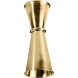 Mediterian Altın Renkli İki Çiftli Jigger 2,5/5 Cl, Şık ve Kullanışlı İçki Ölçü Kabı - Gri