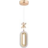 Mediterian Altın renkli kristal taşlı şık modern tekli LED avize, metal, 35x35 cm - 1 - Ahşap