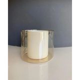 Mediterian Bal renkli çift cam avize, 13,5cm çap, 12cm yükseklik, E27 uyumlu, modern tasarım - Ahşap