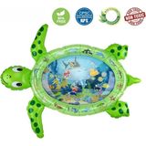 Mediterian Bebek Su Oyun Matı Tummy Time Aktivite Oyuncağı Su Havuzu - Kaplumbağa - 0 - 12 Ay - Açık Yeşil