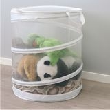 Mediterian Beyaz 78 lt çamaşır ve oyuncak sepeti, 45 cm çap, 50 cm yükseklik, plastik materyal - Acorn