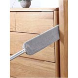 Mediterian Beyaz mikrofiber set, köşe ve yüzey temizlik, duvar silme mop ve toz alma fırçası