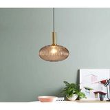 Mediterian Beyaz opal cam bronz askılı rustik bal sarkıt avize, 25cm, şık ve fonksiyonel tasarım - 1 - Ahşap