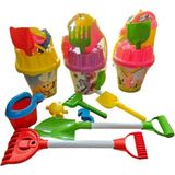 Mediterian Buyuk Boy Kova Kürek Kalıp+Büyük Kürek ve Tırmık Plaj Setleri - 0 - 12 Ay - Barbie