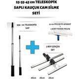 Mediterian Cam Temizleme Seti, 3 Boy, Teleskopik Sap, Yedek ve Peluş ile Kullanışlı - Turuncu - Standart