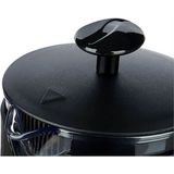 Mediterian Çiftli French Press Seti, 500 ml, Siyah, Zarif ve Şık Tasarım, Çelik Malzeme - Ahşap Rengi