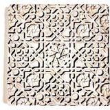 Mediterian Dekoratif Doğal Taş Banyo Gider Kapağı Süsü 10x10 cm - Altın