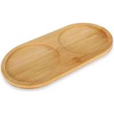 Mediterian Doğal Ahşap Bambu Yağdanlık Standı, 2 Bölmeli, 24x12, Kahverengi, Tek Parça - 1 lt