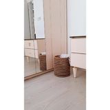 Mediterian Doğal Hasır Tel Sepet, 35 cm, Kahverengi, Çamaşır ve Oyuncak Organizer - Acorn