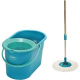 Mediterian Fix Mop Set Pratik Temizlik Seti Sıkma Sistemli Döner Başlıklı - Altın