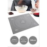 Mediterian Geniş Silikon Hamur Açma Matı 45x65, Pratik ve Kullanışlı Mutfak Gereci - Ahşap