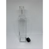 Mediterian Gri Şeffaf Cam 500ml Yağ, Sirke ve Sos Şişesi, 1 Adet - 500 ml