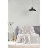Mediterian Gri tek kişilik koltuk ve TV battaniyesi, yumuşak ve şık pamuklu ürün 170x210 cm - 170 x 210 cm