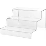 Mediterian İki Katlı Pleksi Merdiven Rafı 10x30 cm, şık ve dayanıklı tasarım - Ahşap - 1 lt