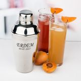Mediterian Isime Özel Kokteyl Shaker, Sevgililer Günü, Doğum Günü, Yılbaşı Hediye - Ahşap - Ceviz