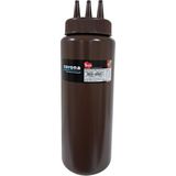 Mediterian Kahverengi Ketçap ve Mayonez Şişe Seti 2'li 946 ml, pratik ve şık kullanım - Ahşap - 1 lt