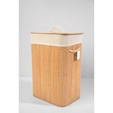 Mediterian Katlanabilir Bambu Çamaşır Sepeti 44x39x62CM, Şık ve Kullanışlı Bej Renkli - Acorn