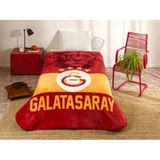Mediterian Kırmızı Tek Kişilik Aslan Battaniye, konfor ve şıklık sunar, dayanıklı polyester materyal