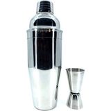 Mediterian Kokteyl Shaker Seti 700 ml Paslanmaz Çelik, 2 Parça - Gri